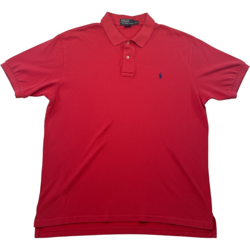 Polo Ralph Lauren Mens XXL Red Short Sleeve Pique Cotton Pony Logo Polo Shirt